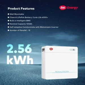 iTel 2.56kWh 24V Battery (Wall Mount)
