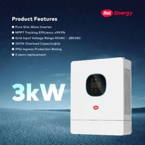iTel 3kW 24V Inverter (IP54, MPPT)