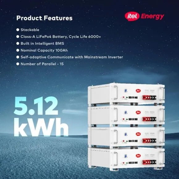 iTel 5.12kWh 24V Battery (Wall Mount)