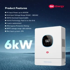 iTel 6kW 48V WiFi Inverter (IP54)